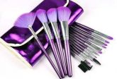 Kit com 16 pincéis Roxo Metálico