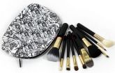 Kit 10 pinceis Réplica Mac com estojo floral